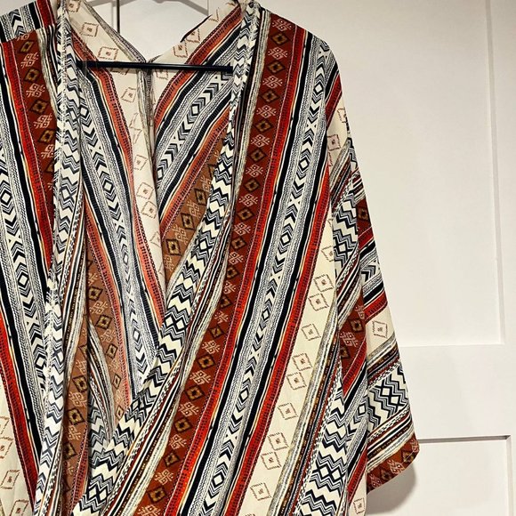 Coachella Boho Tribal Print Shawl - Picture 2 of 4